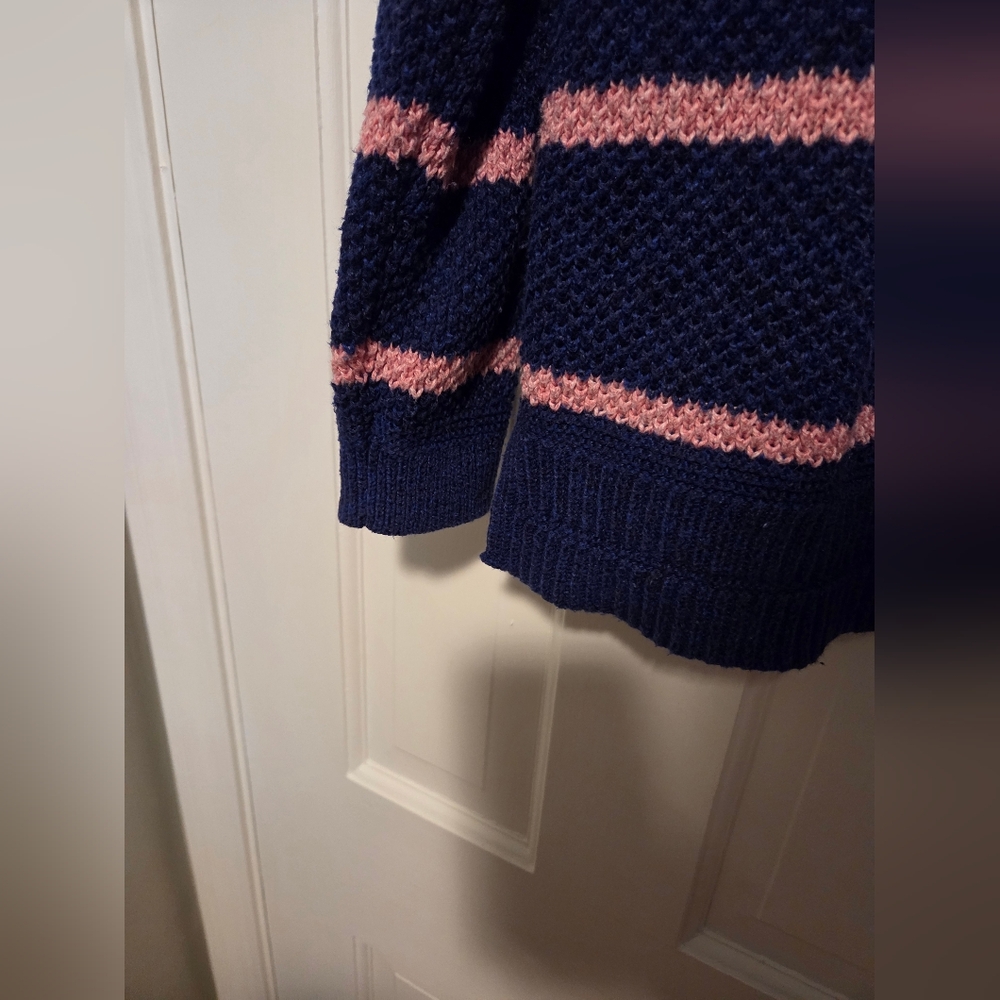 Old Navy size XL Blue and Pink Striped Sweater - Picture 4 of 7